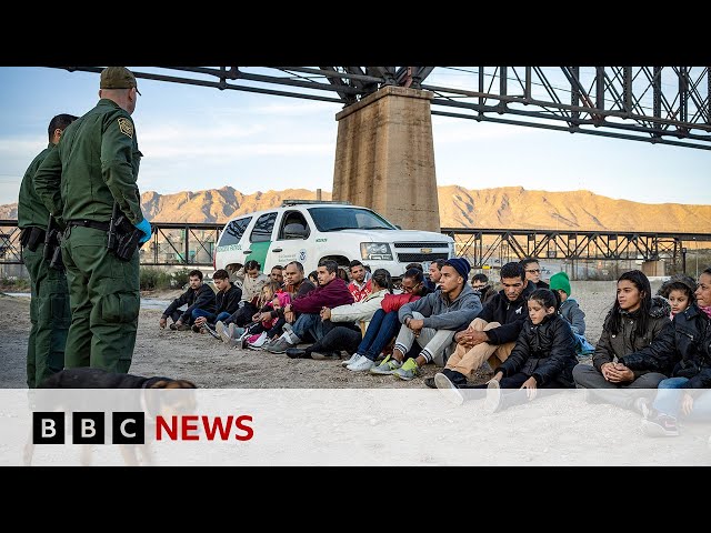 ⁣Biden announces executive action to curb migrant crossings | BBC News