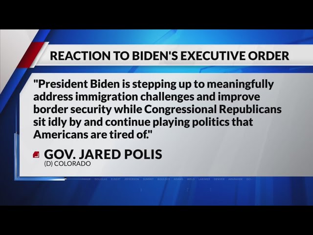⁣Polis, Boebert react to Biden's asylum executive order