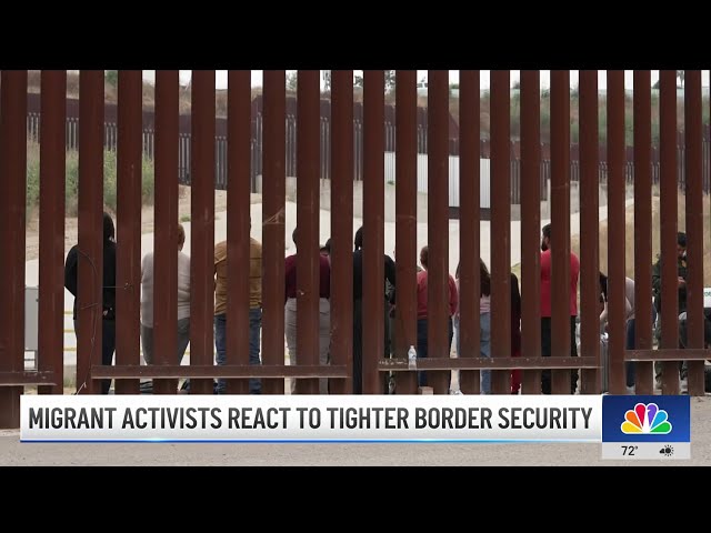 ⁣Reactions to President Biden's executive order to tighten border security