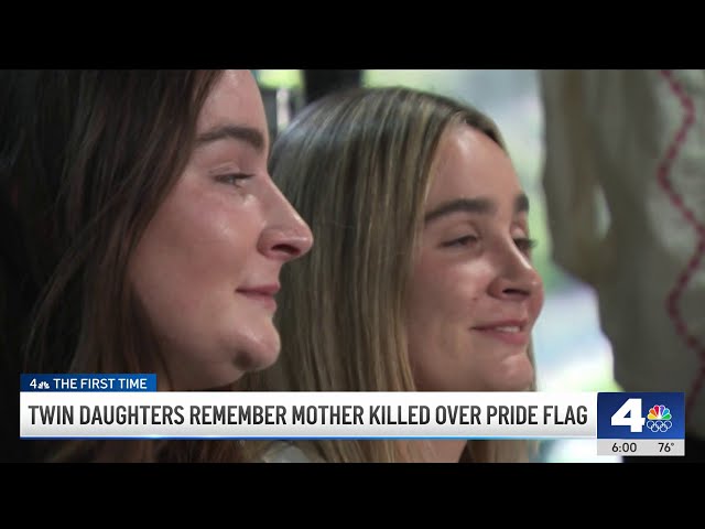 ⁣Twin daughters remember mother killed over pride flag