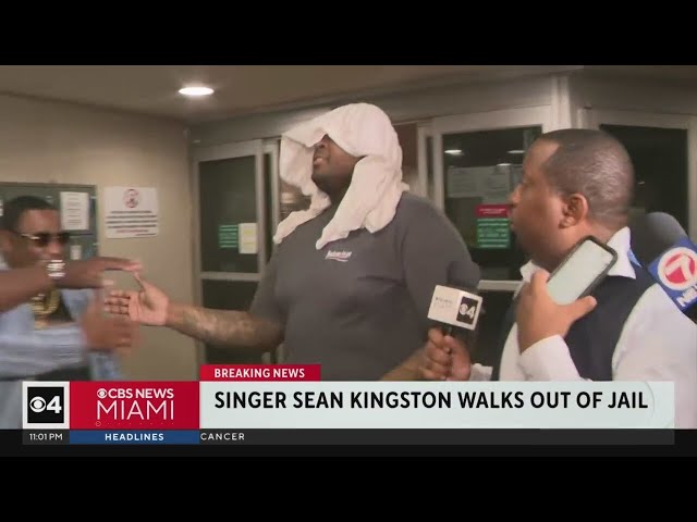 ⁣Singer Sean Kingston walks out of Broward jail