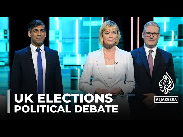 ⁣Sunak and Starmer clash in heated first debate of UK election