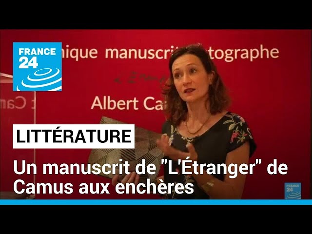⁣Littérature : un étrange manuscrit de "L'Étranger" de Camus aux enchères • FRANCE 24
