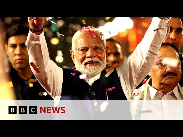 ⁣India election: Narendra Modi set for third term but opposition still to concede | BBC News