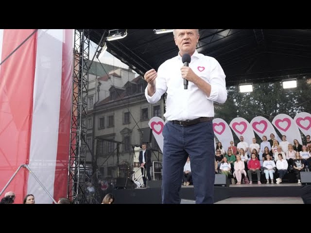 ⁣Donald Tusk en campagne pour inciter les Polonais à aller voter