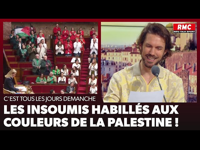⁣Arnaud Demanche : Les Insoumis habillés aux couleurs de la Palestine!