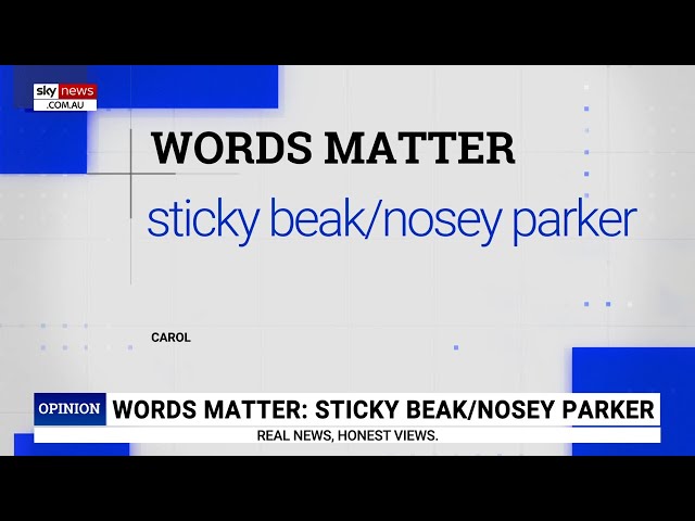 ⁣Words Matter with Kel Richards: The origins of ‘sticky beak’