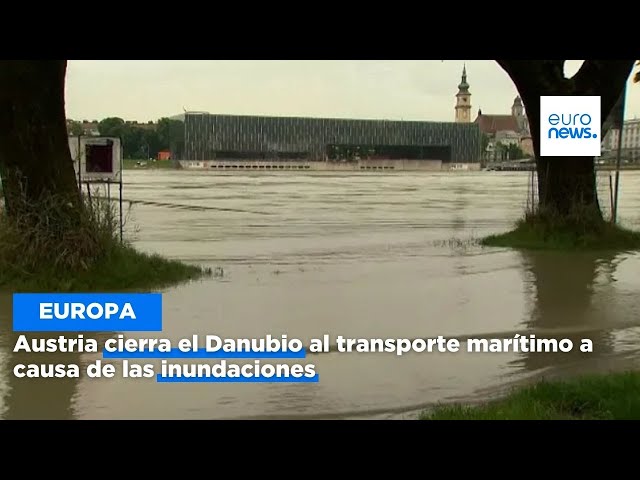 ⁣Austria cierra el Danubio al transporte marítimo a causa de las inundaciones