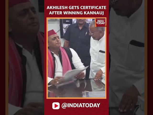 ⁣Akhilesh Yadav Gets Certificate From Collector After Winning Kannauj Lok Sabha Seat | India Today