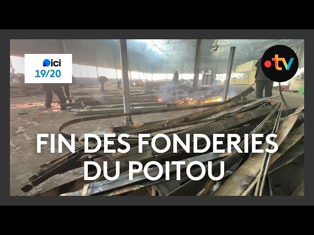 ⁣Démontage des machines aux Fonderies du Poitou