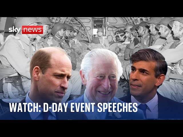 ⁣Watch live: Members of Royal family meeting veterans on D-Day remembrance event in Portsmouth