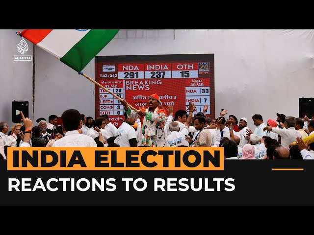 ⁣Nationalist leader smashes TV as India’s BJP loses majority in election | Al Jazeera Newsfeed