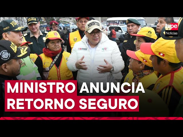 Ministro del Interior anuncia operativo Retorno Seguro: se practicará de 6 p.m. a 10 p.m.