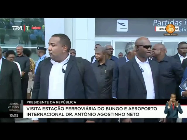 Presidente da República - Visita estação ferroviária do bungo e aeroporto internacional Dr....