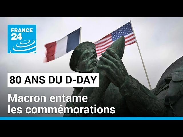 ⁣80 ans du Débarquement : Emmanuel Macron entame les commémorations, Joe Biden est arrivé en France