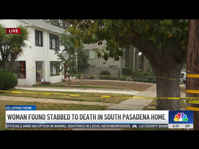 ⁣Woman found fatally stabbed at South Pasadena home