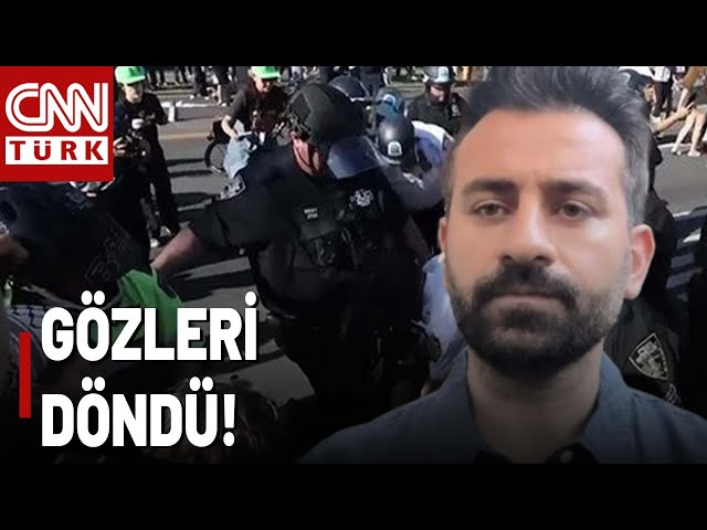 ⁣ABD Polisi 'Filistin'e Destek' Yürüyüşünde Türk Gazeteciye Saldırdı! Fatih Aktaş O An