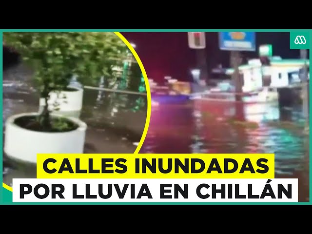 ⁣Registran calles inundadas en Chillán: Alerta por isoterma 0 en zona central
