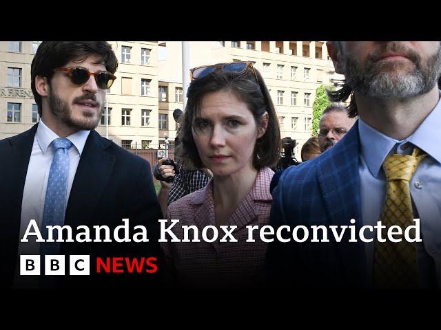 ⁣Amanda Knox reconvicted in slander case | BBC News