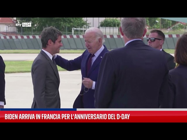 ⁣Sbarco in Normandia, Biden arriva in Francia per D-Day