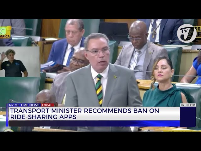 ⁣Transport Minister Recommends Ban on Ride-sharing Apps | TVJ News