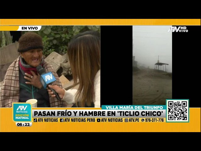 ⁣Villa María del Triunfo: Vecinos de 'Ticlio Chico' pasan frío y hambre