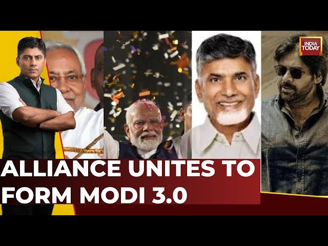 ⁣India First LIVE: Amidst Suspense, NDA Flexes Muscles | Alliance Unites To Form Modi 3.0