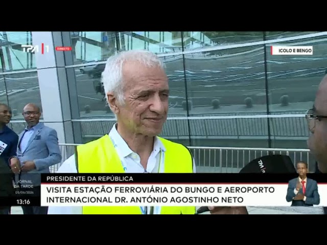 ⁣PR - Visita estação ferroviária do Bungo e aeroporto internacional Dr.  António Agostinho Neto