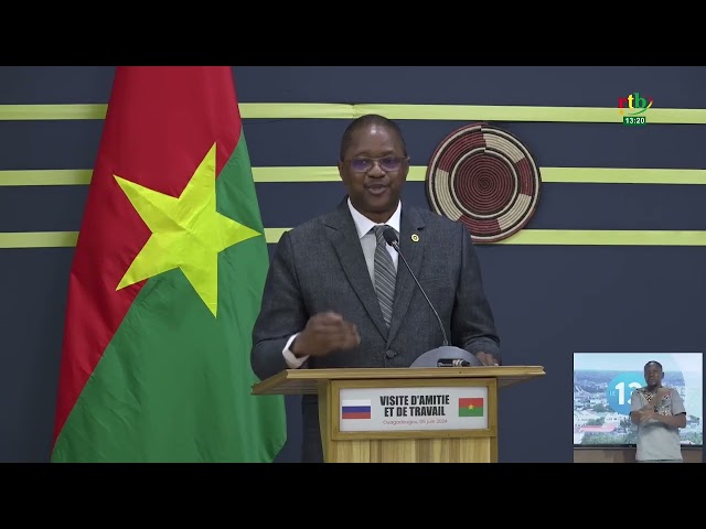 ⁣Les ministres russe et Burkinabè annoncent une coopération commerciale plus accrue
