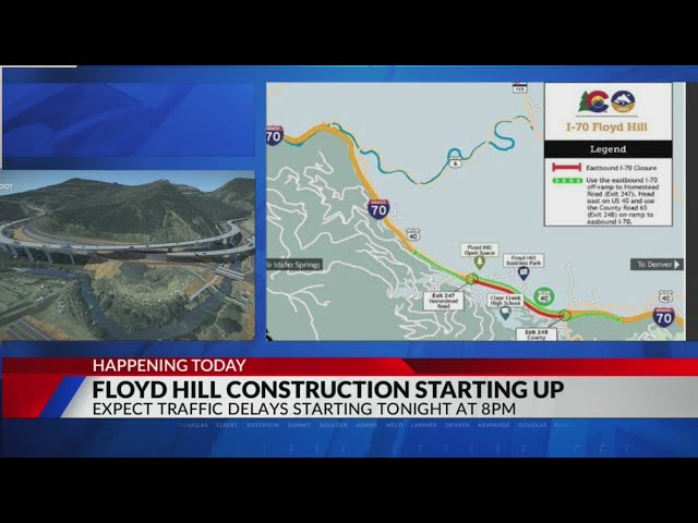 ⁣I-70 to close overnight near Evergreen for Floyd Hill construction