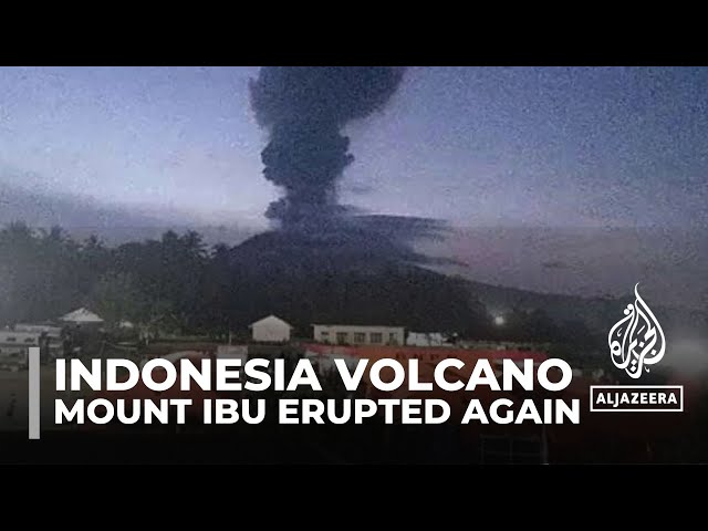 ⁣Indonesia volcano: Thousands flee eruptions at Mount Ibu
