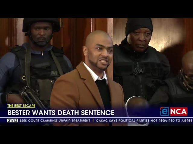 Thabo Bester wants death sentence