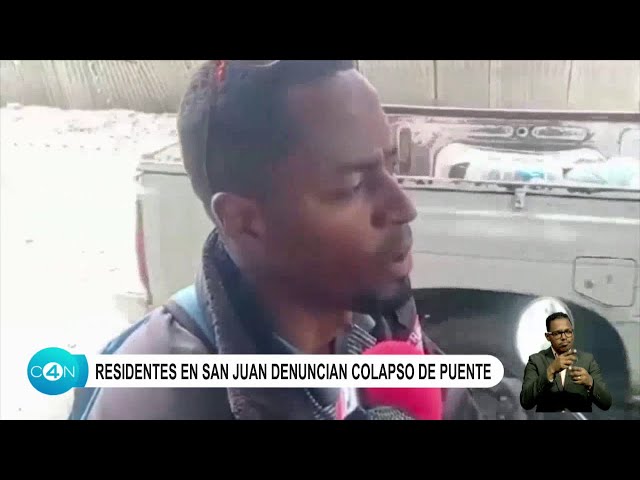 ⁣Residentes en San Juan denuncian colapso de puente