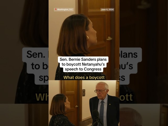 ⁣Sen. Bernie Sanders plans to boycott Netanyahu’s speech to Congress