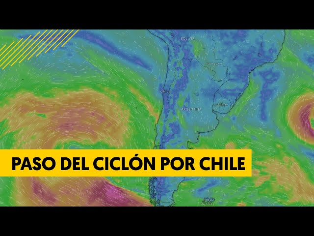 ⁣EN VIVO: Sigue el avance del ciclón extratropical por Chile