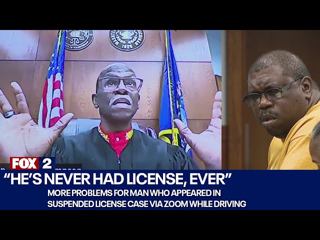 ⁣Man who joined court via Zoom while driving has never had a driver's license