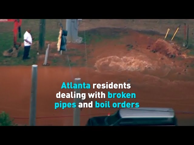 ⁣Atlanta residents dealing with broken pipes and boil orders