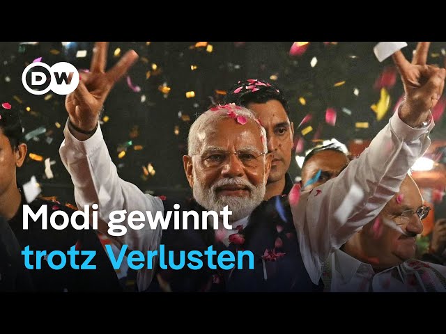 ⁣Indiens Premier muss bei Wahl herbe Verluste hinnehmen | DW Nachrichten