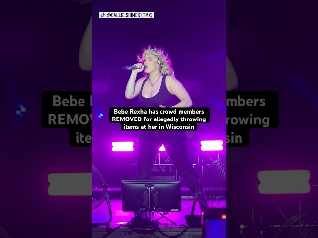 ⁣Bebe Rexha has crowd members REMOVED for allegedly throwing items at her in Wisconsin