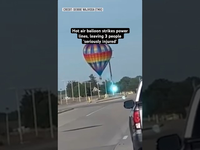 ⁣Hot air balloon strikes power lines, leaving 3 people ‘seriously injured’ in #Indiana