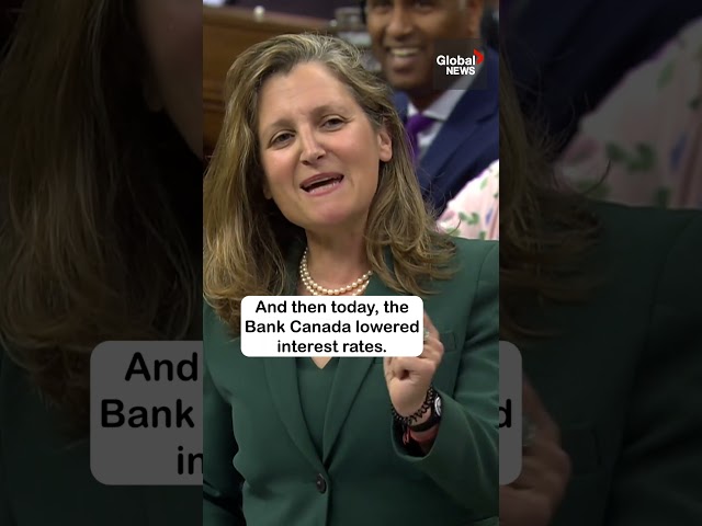 ⁣Freeland says Edmonton Oilers Stanley Cup finals, BoC interest rate cut shows “Canada is on a roll!”