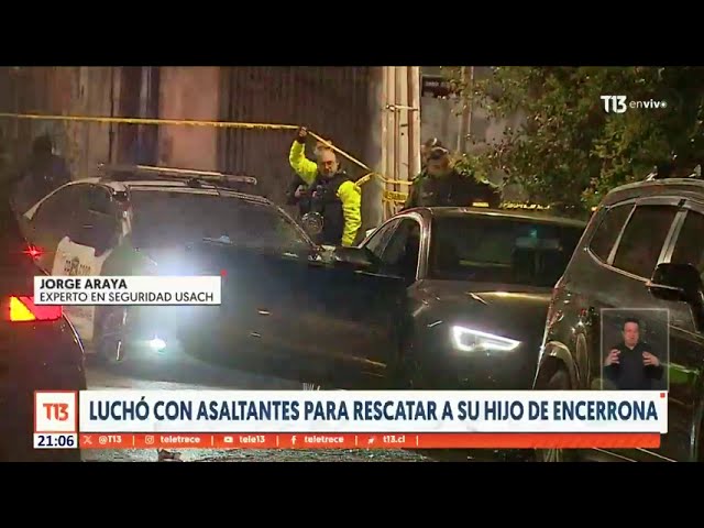 ⁣Conductor fue baleado en violenta encerrona en Santiago