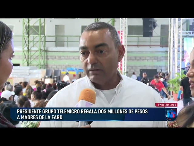 ⁣Presidente de Grupo Telemicro regala dos millones de pesos a madres de la FARD