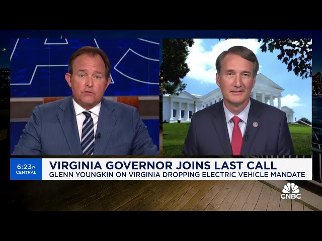 ⁣Virginia Gov. Glenn Youngkin talks dropping EV mandate in his state