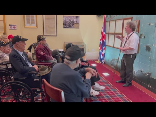 ⁣WWII veterans return to house where D-Day was plotted