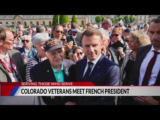 ⁣Colorado veterans meet French President Macron