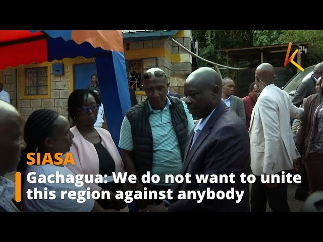 ⁣Gachagua tells off critics and says unity is not tribalism