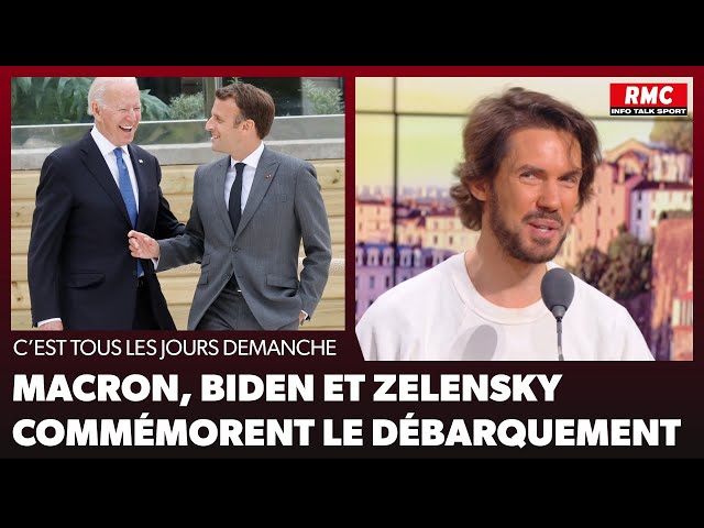 ⁣Arnaud Demanche : Macron, Biden et Zelensky commémorent le Débarquement