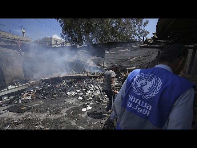 ⁣Mortífero ataque de Israel a un colegio de la UNRWA en Gaza