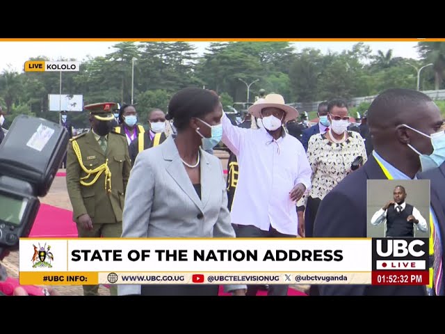 ⁣MUSEVENI ARRIVES AT KOLOLO FOR THE STATE OF THE NATION ADDRESS